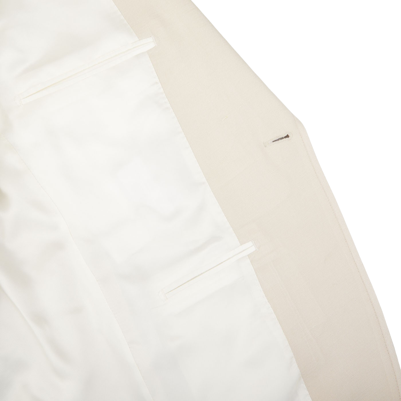 Lardini Light Beige Silk Blend Dinner Jacket Inside