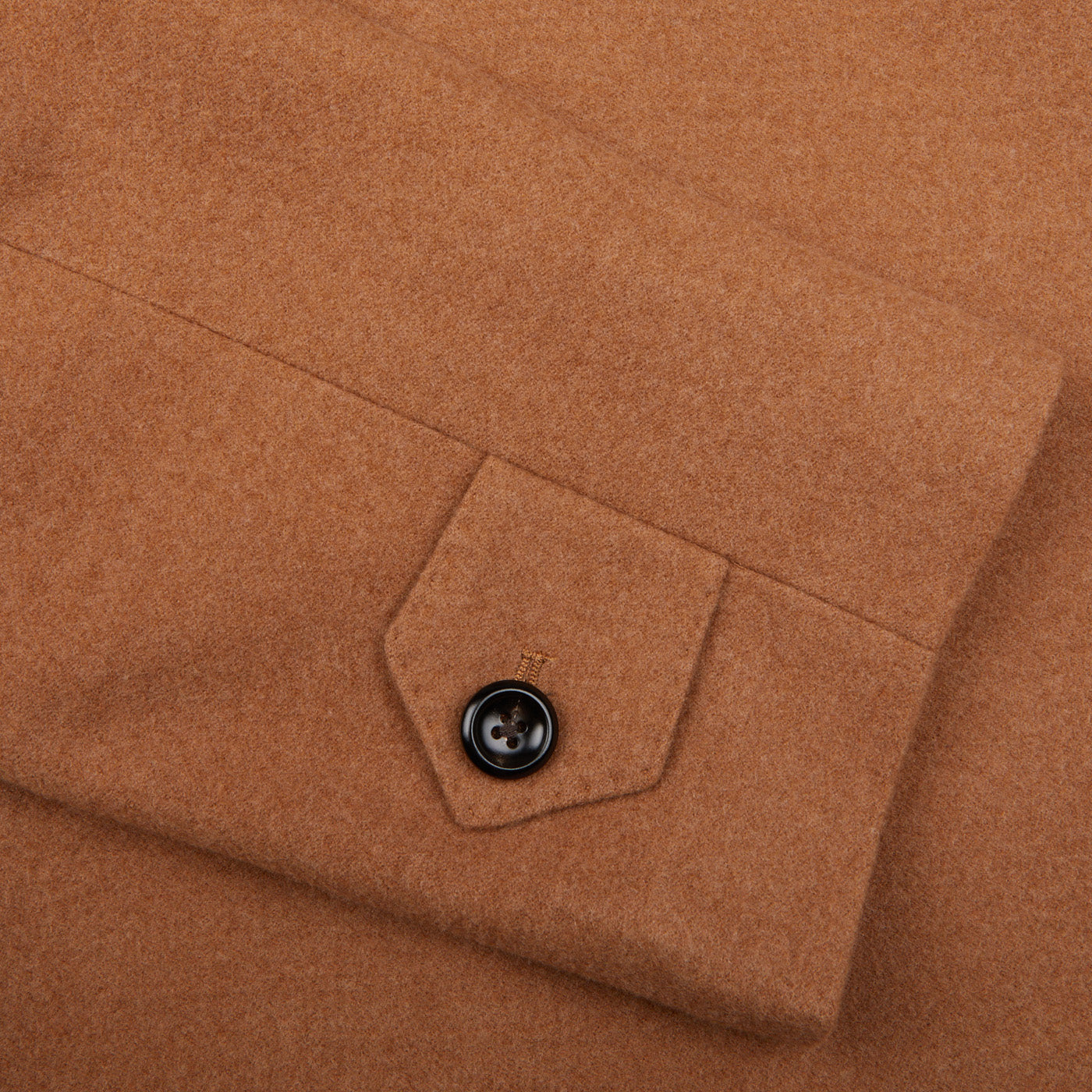Luigi Bianchi Camel Drago Skyfall Wool Raglan Coat Cuff