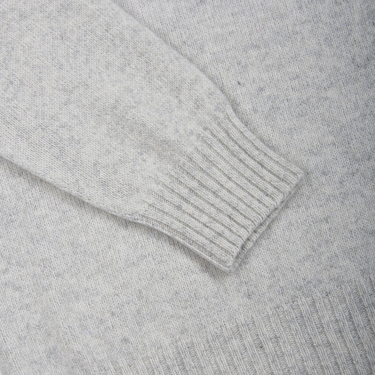 Cream Wool Cashmere Crewneck Sweater