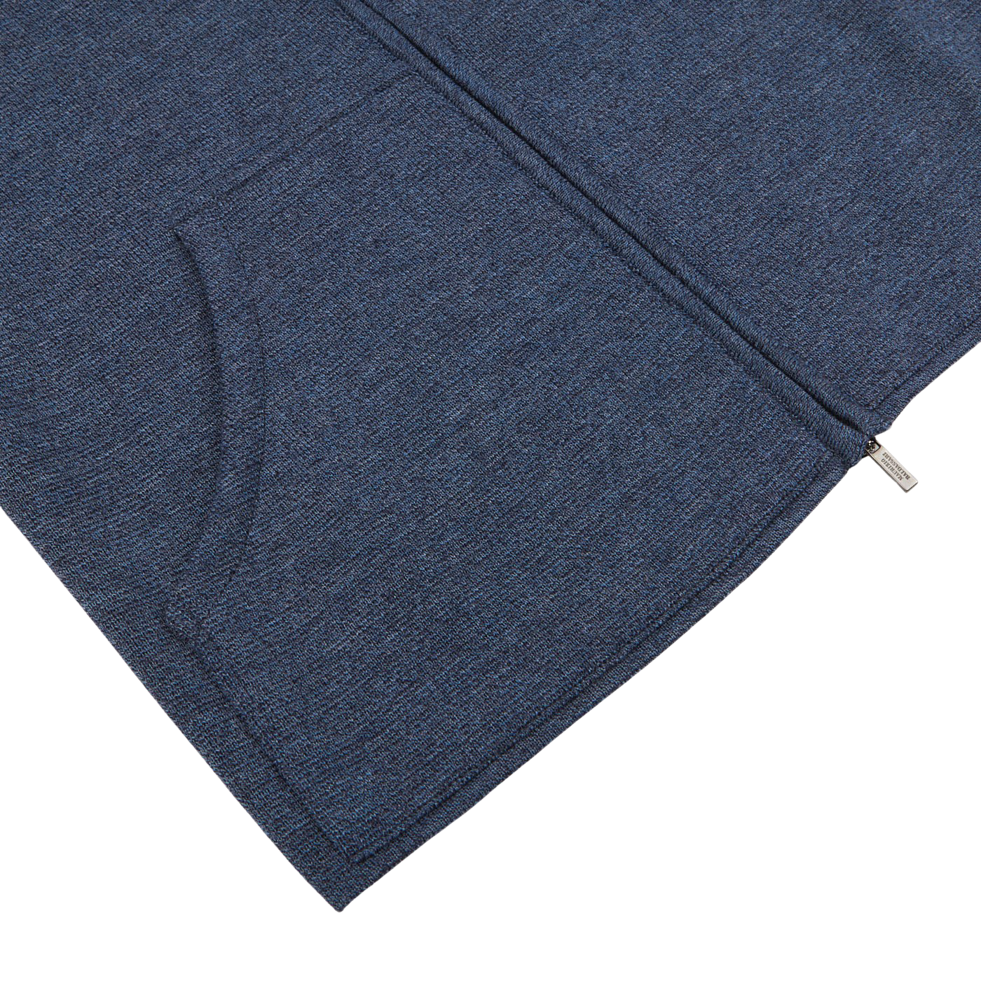 Maurizio Baldassari Blue Melange Knitted Virgin Wool Gilet Edge