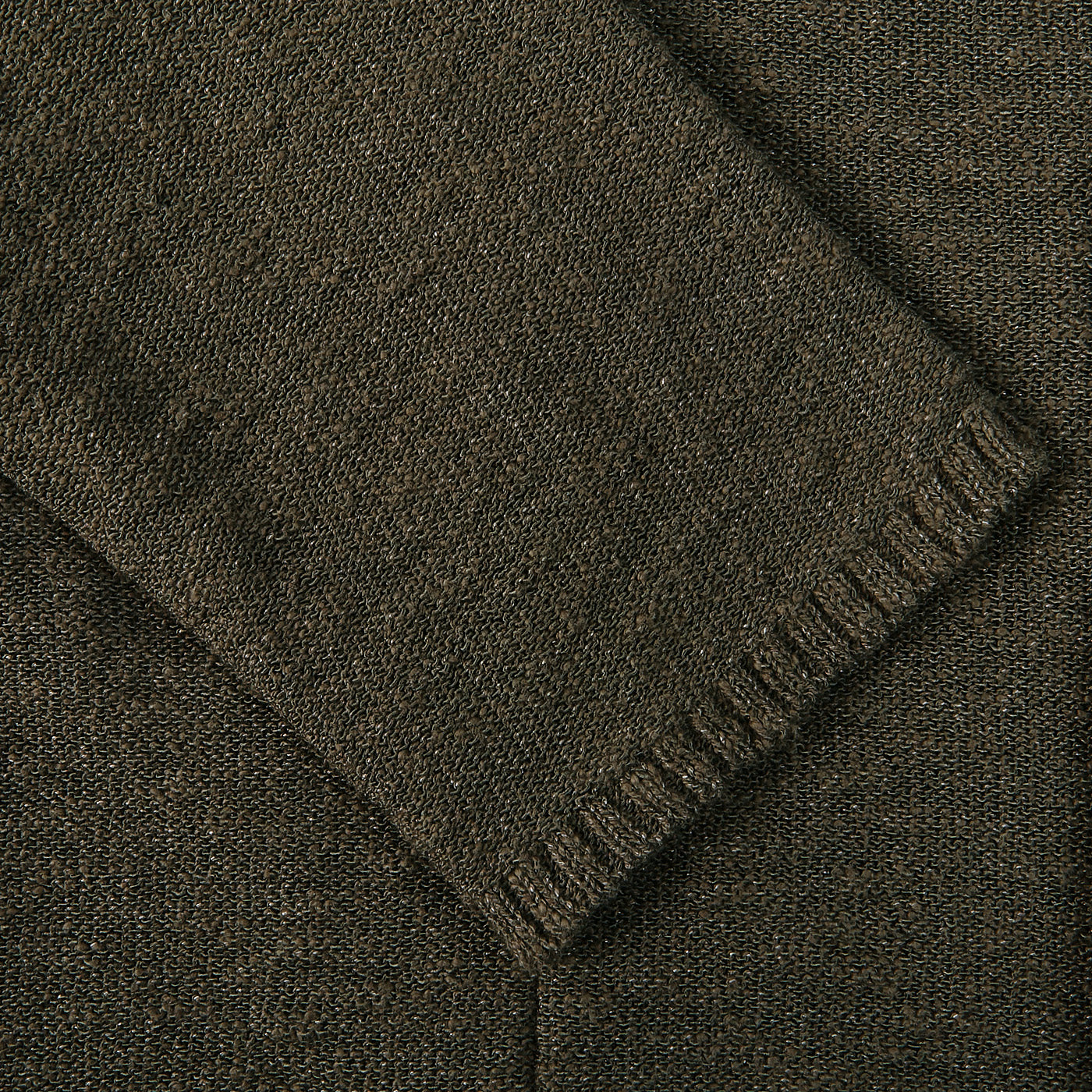 Maurizio Baldassari Green Mouline Cotton Blend Knitted Jacket Cuff