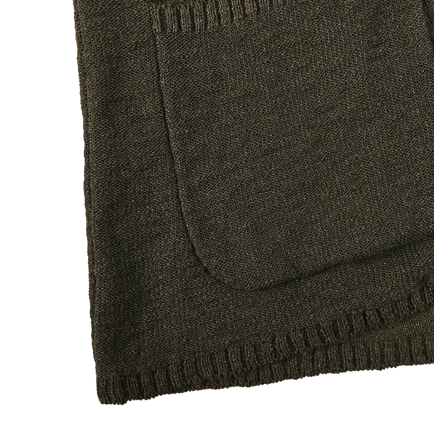 Maurizio Baldassari Green Mouline Cotton Blend Knitted Jacket Edge