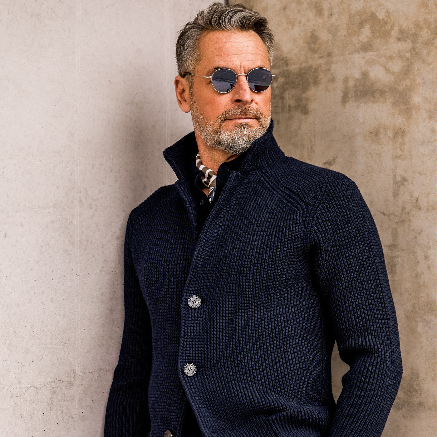 Maurizio Baldassari Navy Blue Zegna Baruffa Wool Brenta Jacket Model