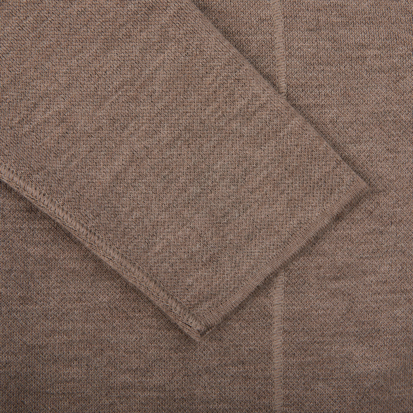 Maurizio Baldassari Taupe Grey Knitted Wool Reversible Swacket Cuff