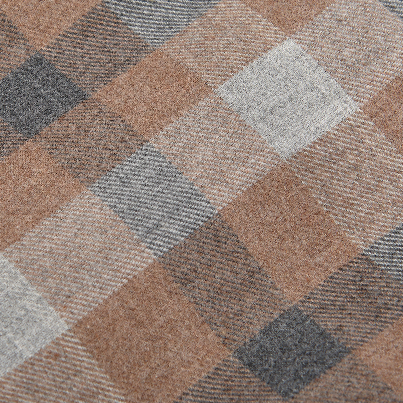 Mazzarelli Brown Checked Brushed Cotton BD Regular Shirt Fabric