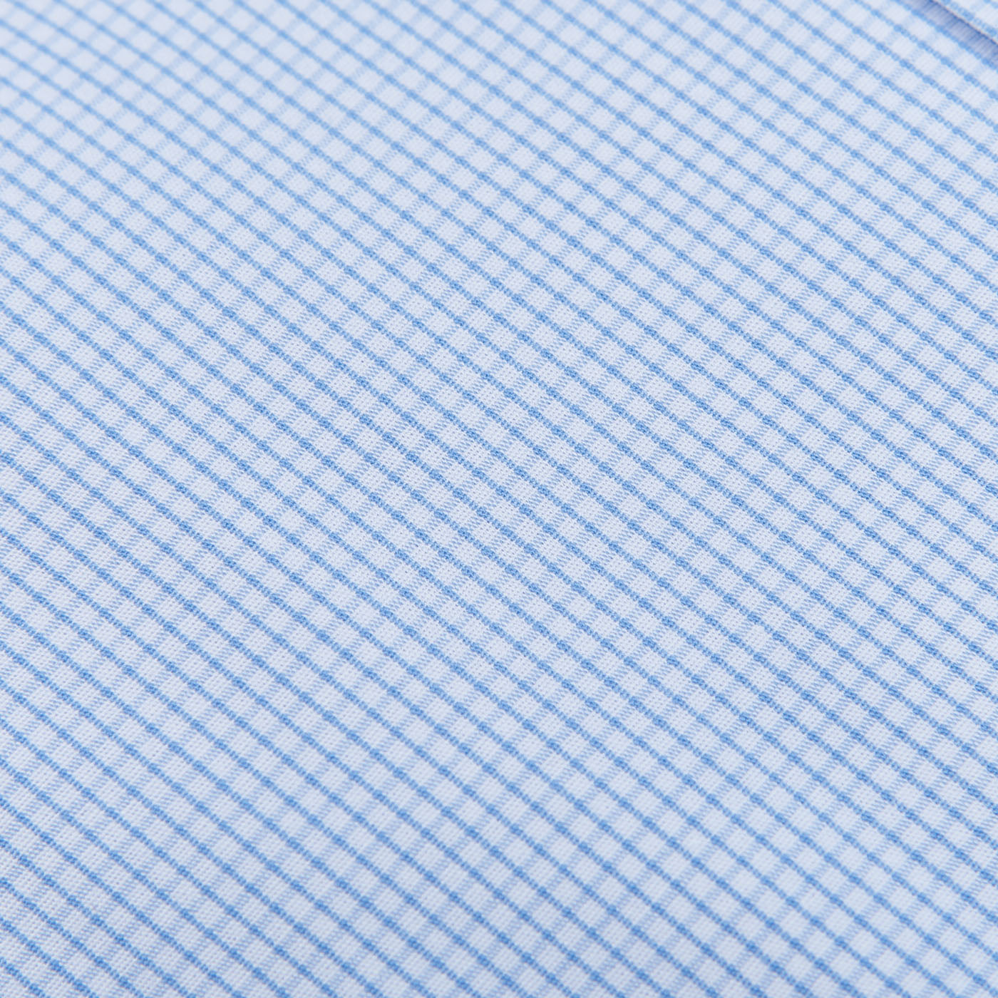 Mazzarelli Light Blue Checked Regular BD Shirt Fabric
