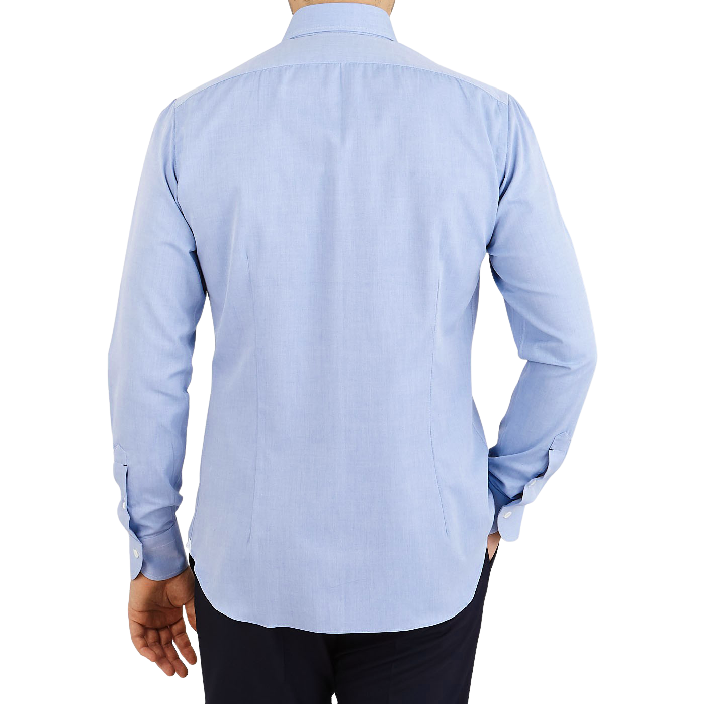 Mazzarelli Light Blue Royal Oxford BD Regular Shirt Back