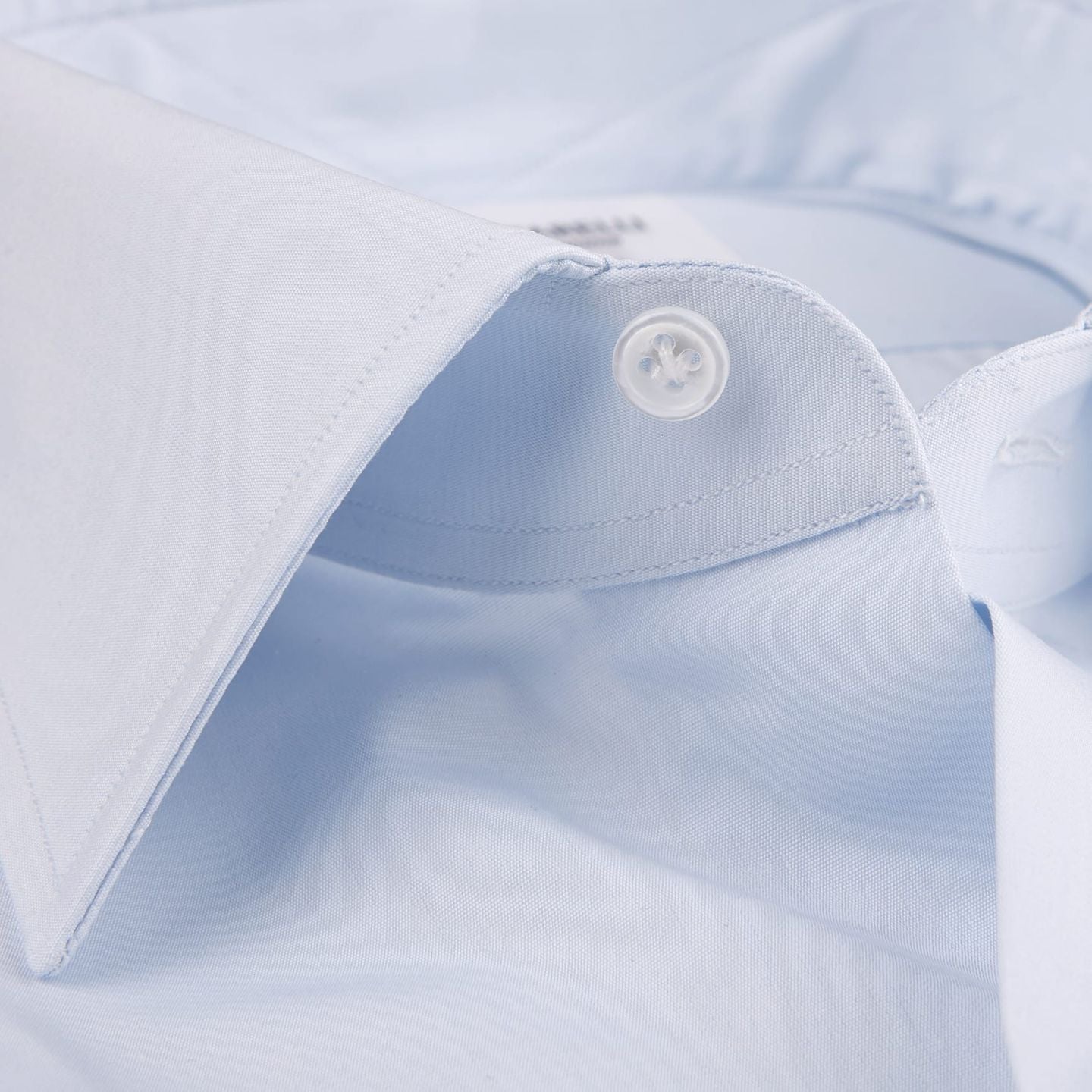 Mazzarelli Sky Blue Cutaway Regular Fit Shirt Collar