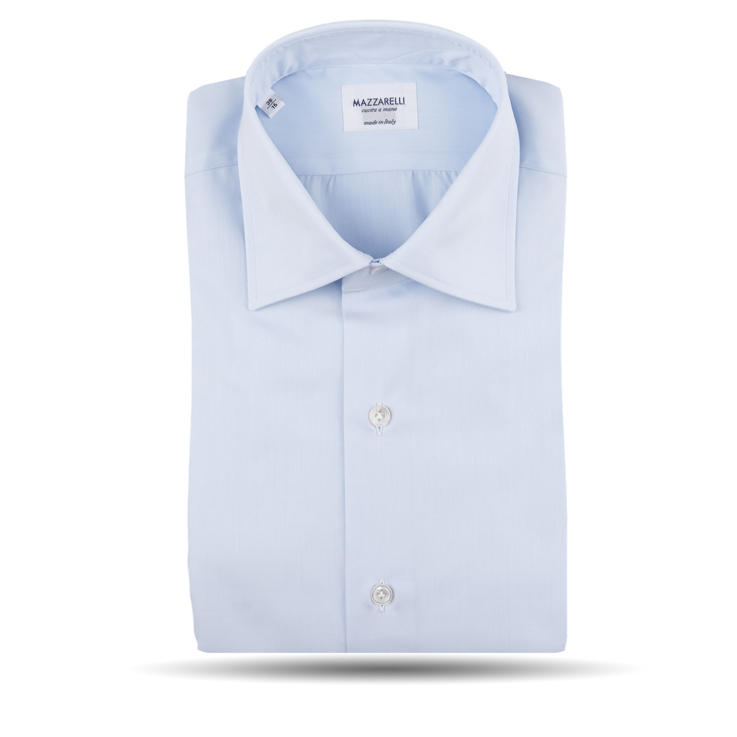 Mazzarelli Sky Blue Cutaway Regular Fit Shirt Feature