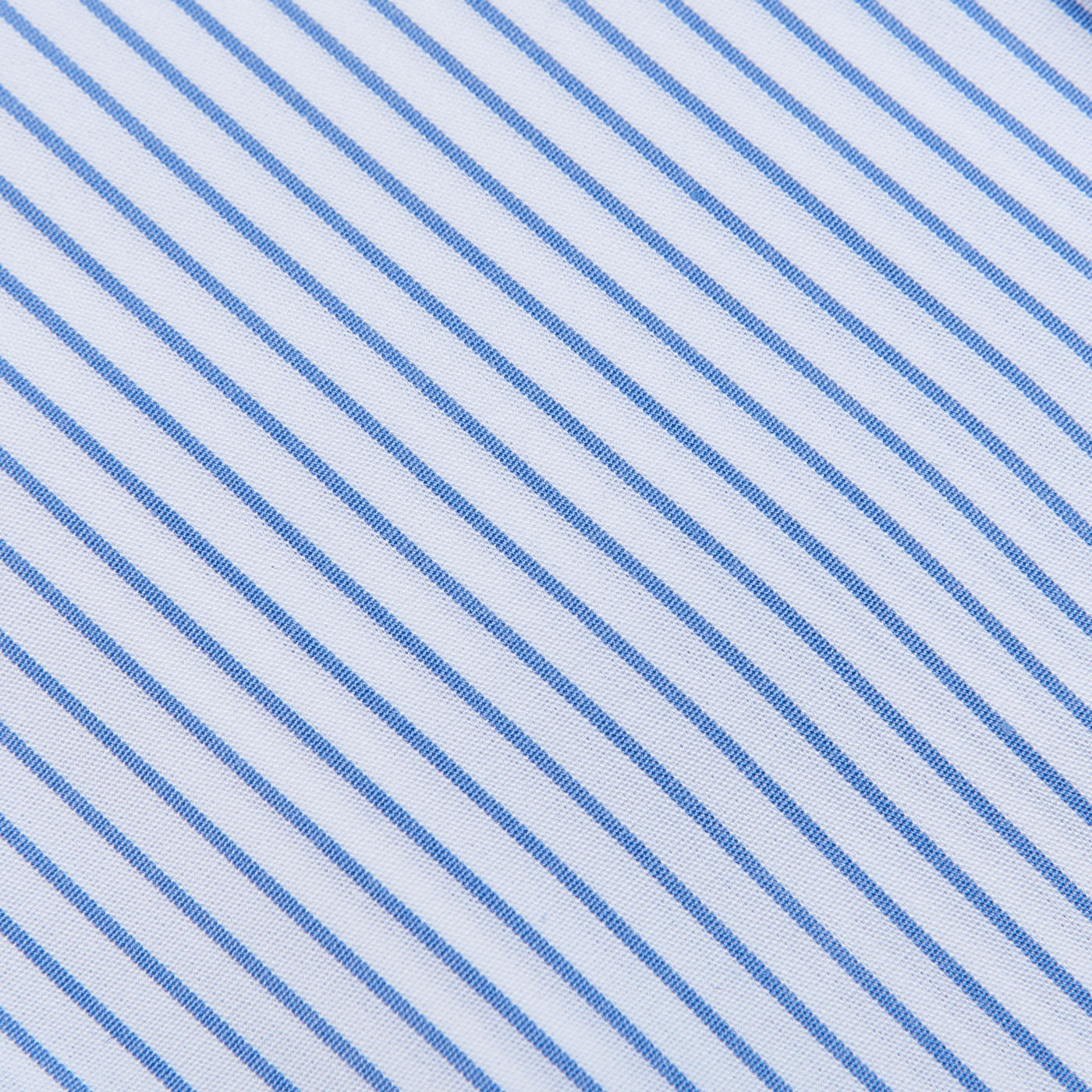 Mazzarelli White Blue Pin Striped BD Regular Shirt Fabric