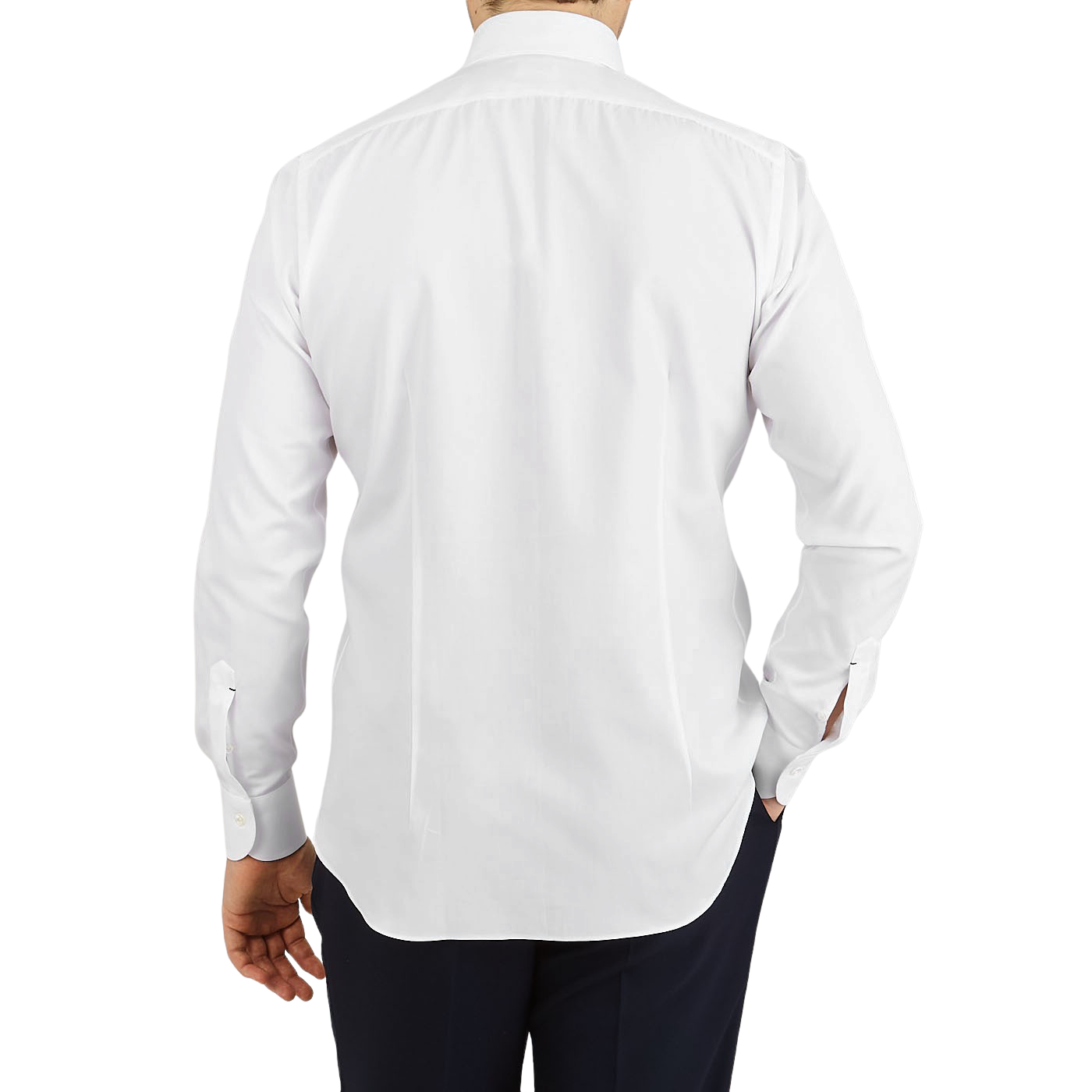 Mazzarelli White Royal Oxford BD Regular Shirt Back