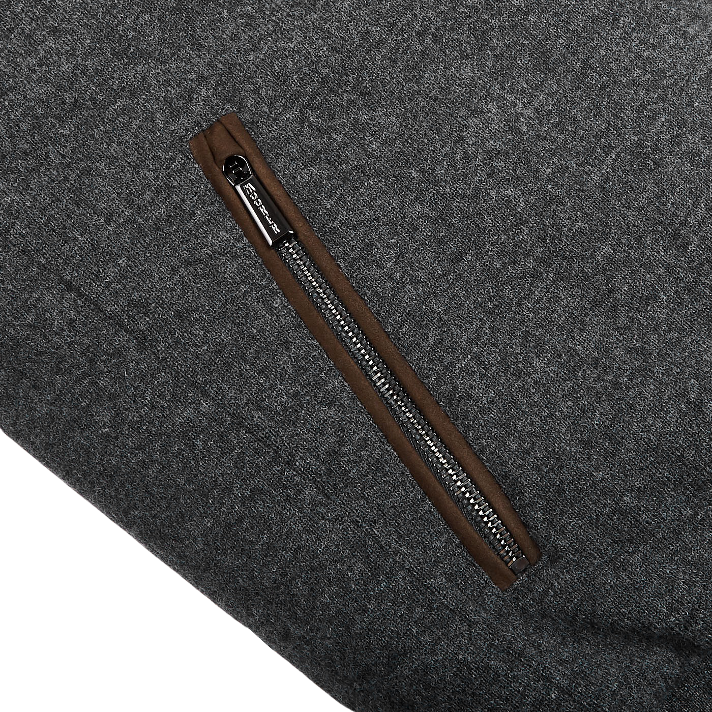 Moorer Grey Wool Cashmere Down Padded Bomber Jacket Pocket