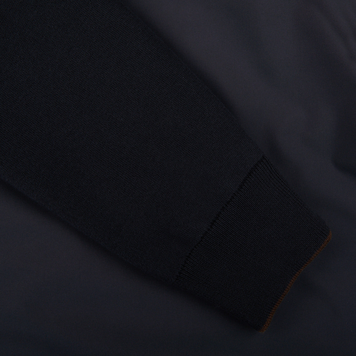 Moorer Navy Blue Down Padded Knitted Sleeve Bomber Cuff