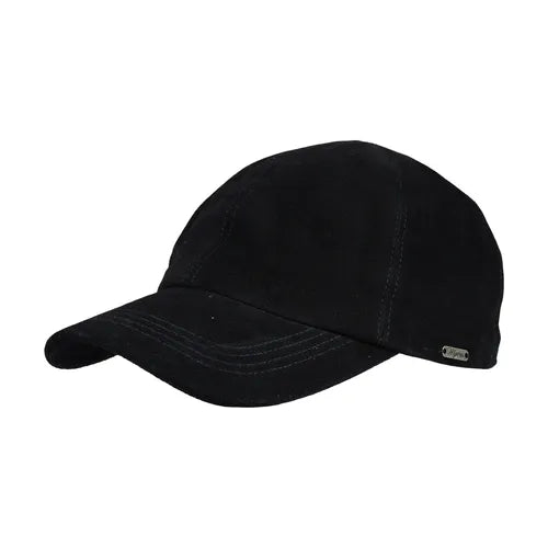 Navy Suede Baseball Cap