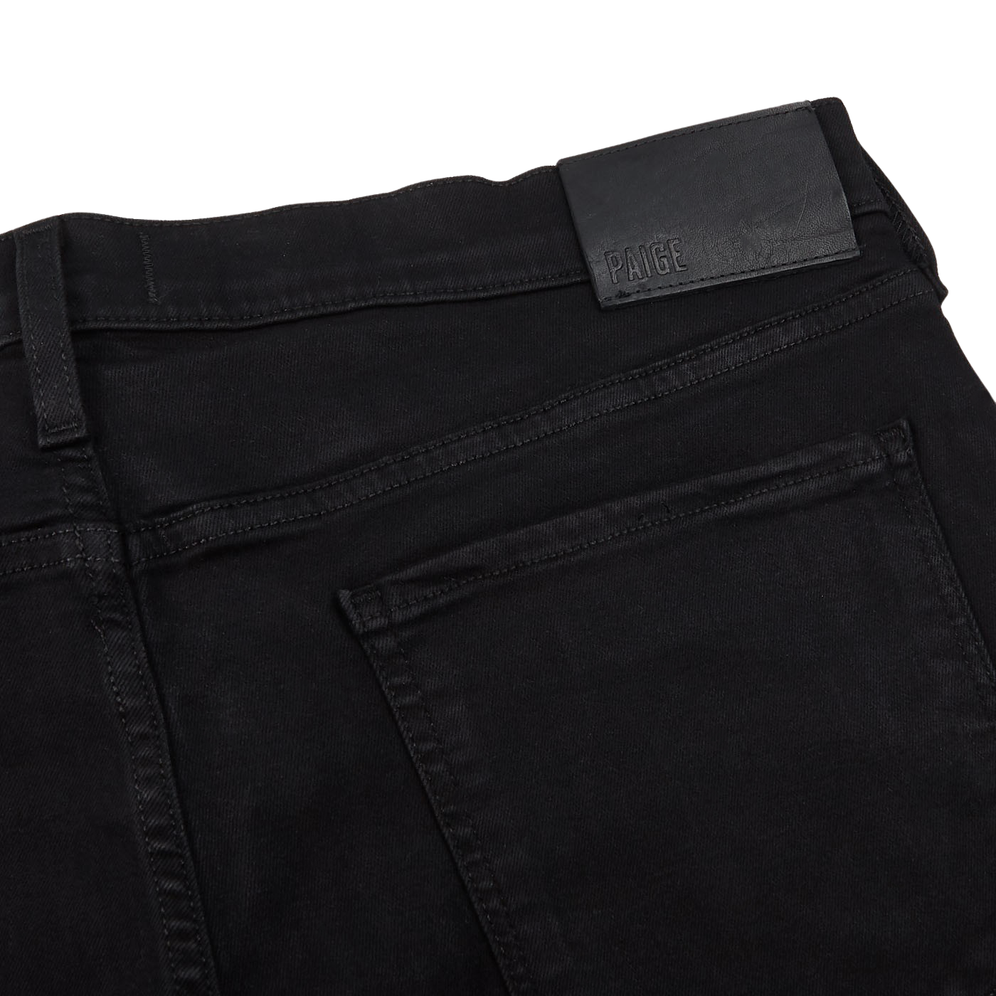Paige Black Shadow Cotton Stretch Lennox Jeans Pocket
