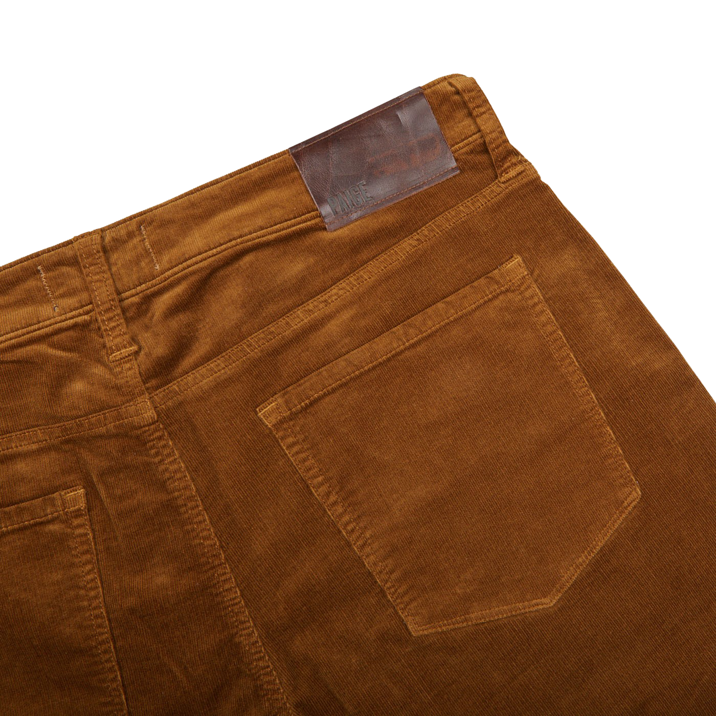 Paige Brown Cotton Corduroy Five Pocket Trousers Pocket
