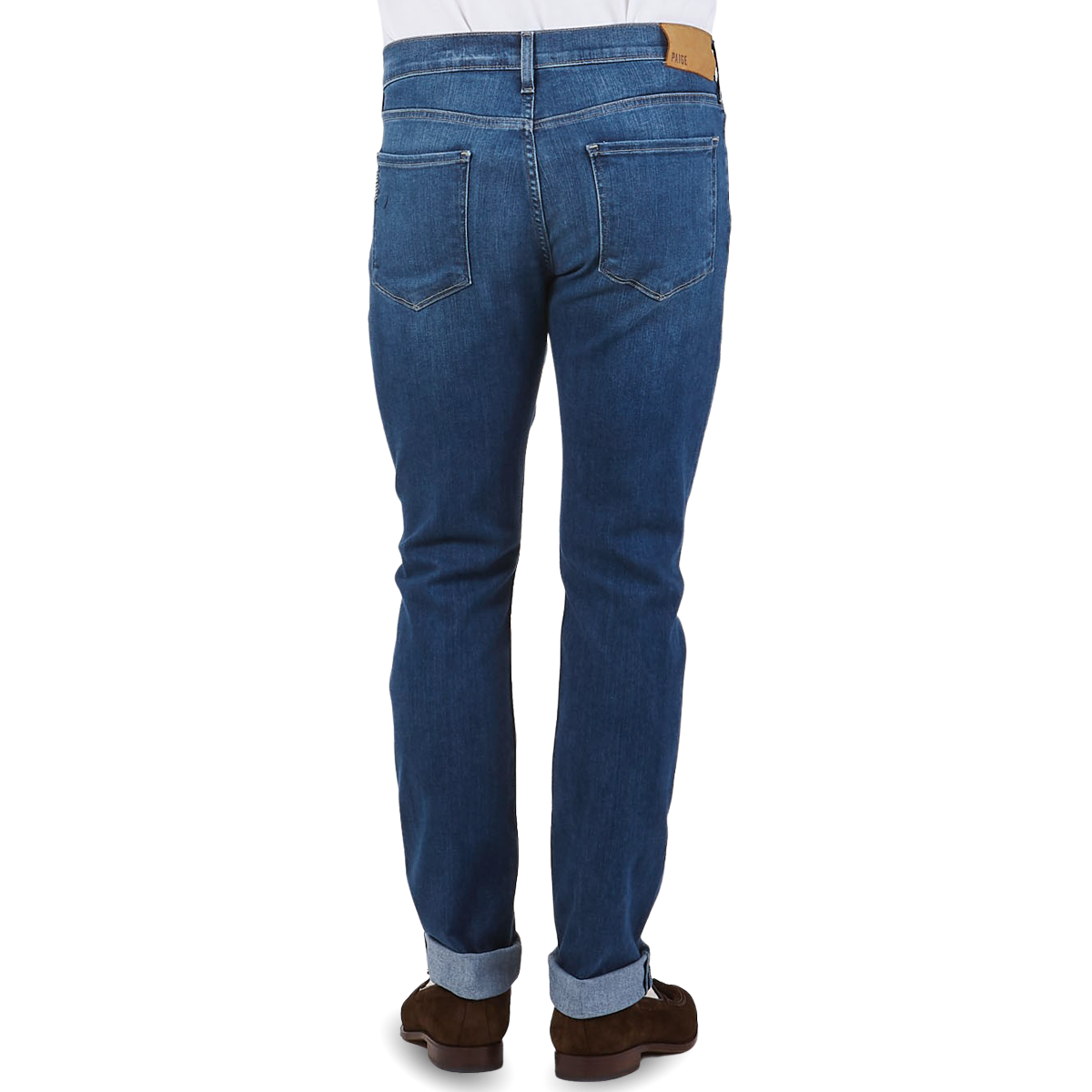 Paige Mulholland Blue Cotton Stretch Lennox Jeans Back