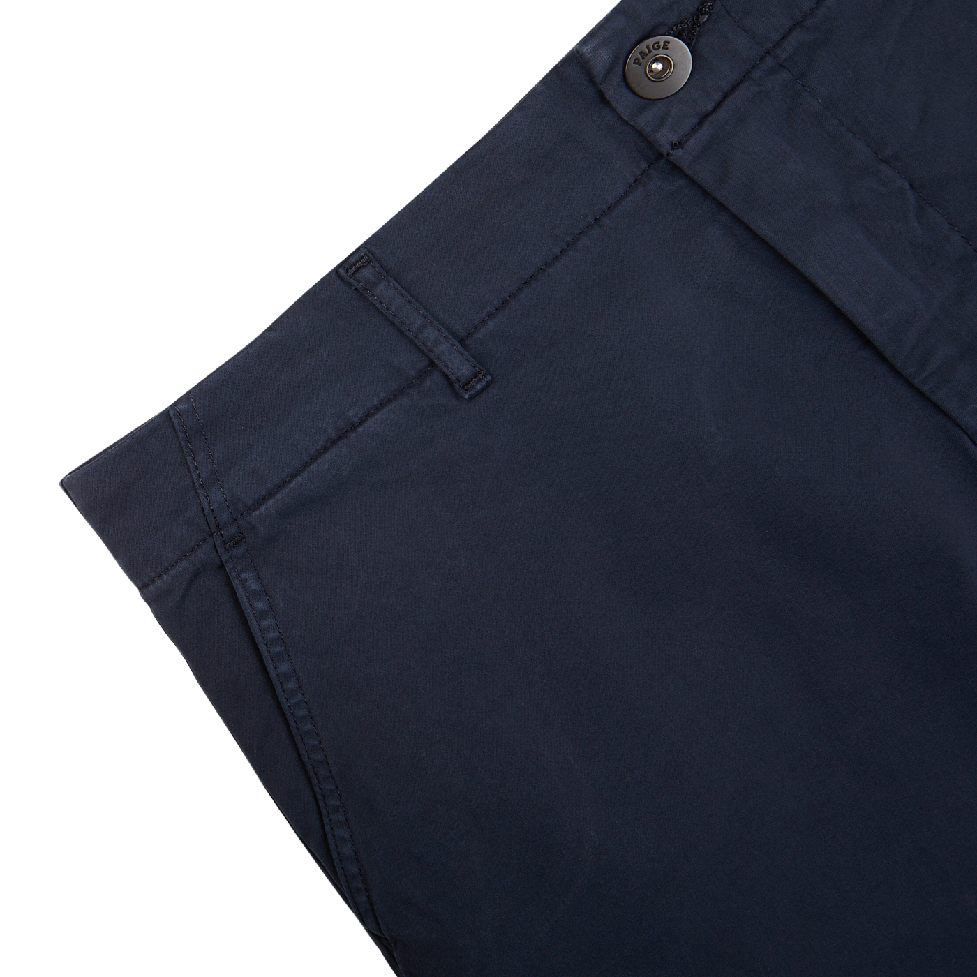Navy Blue Cotton Blend Paige Phillips Shorts on a white background.