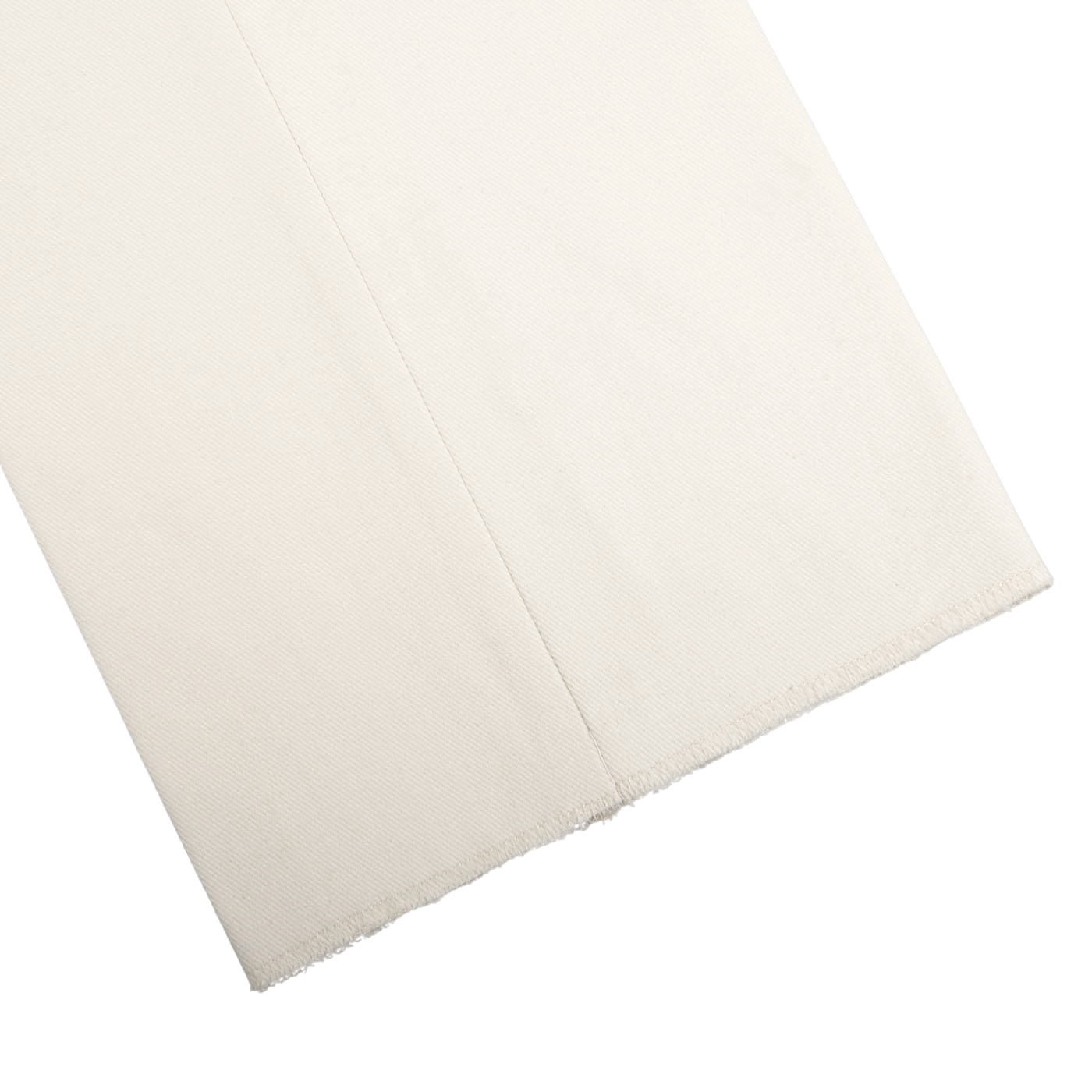 Ring Jacket Cream Heavy Cotton Twill Pleated Trousers Cuff