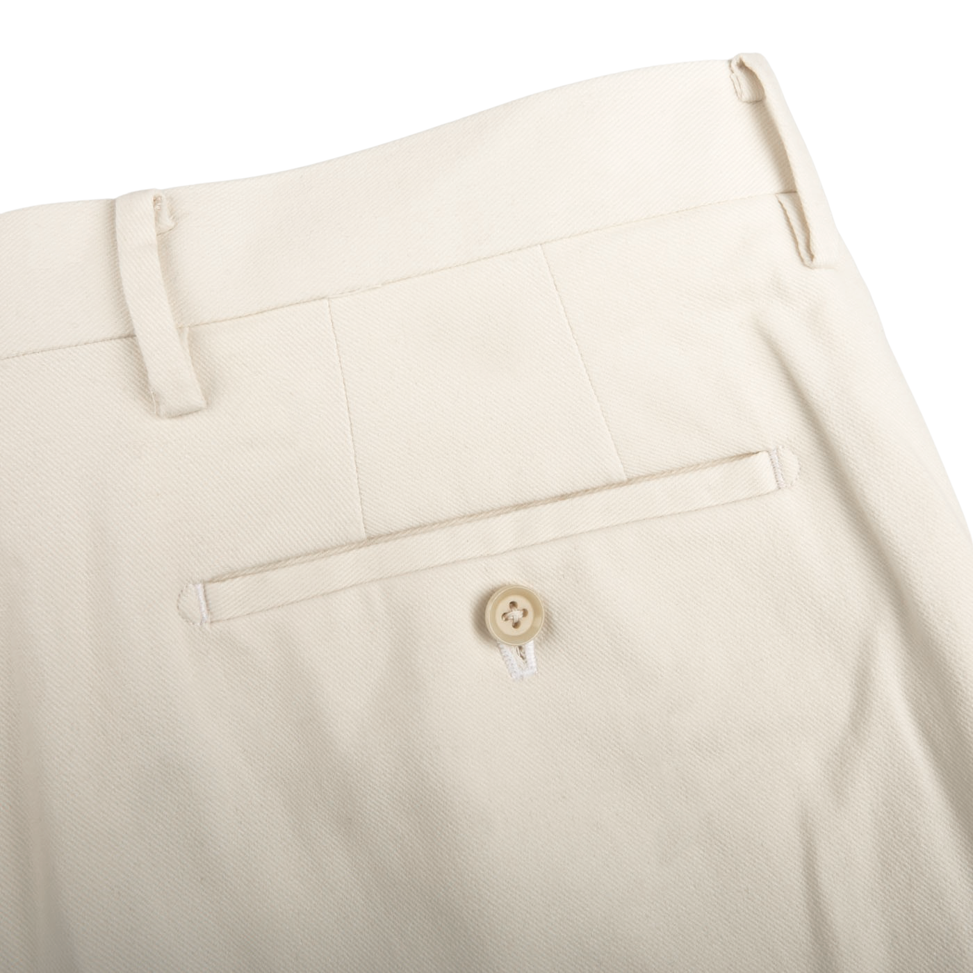 Ring Jacket Cream Heavy Cotton Twill Pleated Trousers Pocket