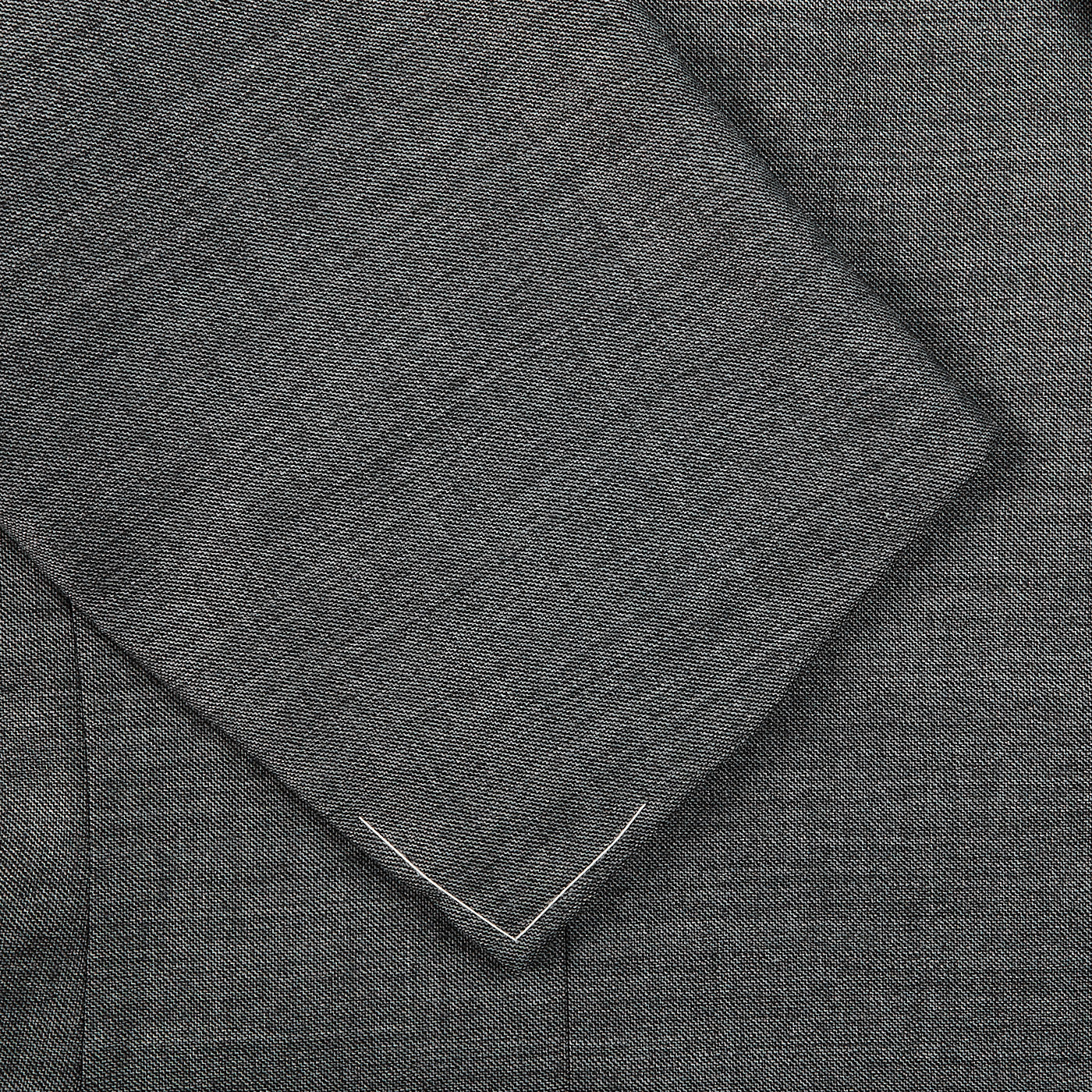 Ring Jacket Grey Melange Pic 'n Pic Wool Suit Cuff