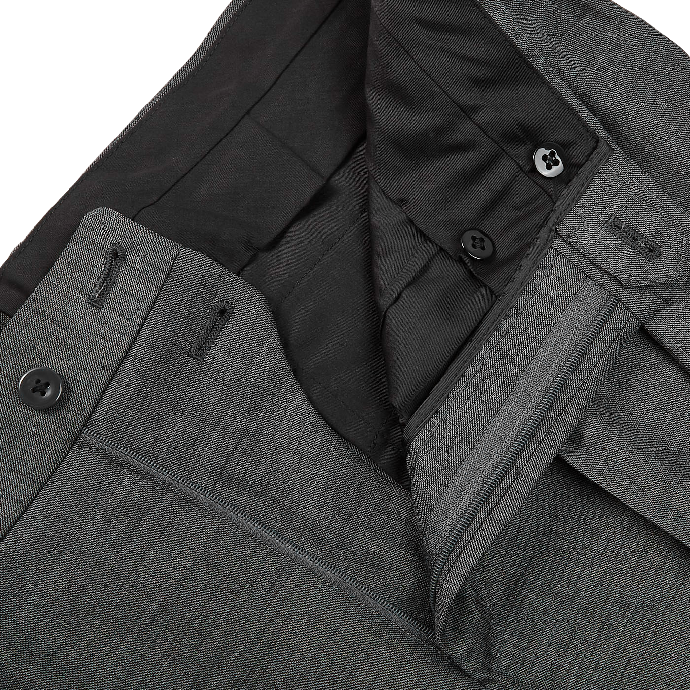 Ring Jacket Grey Melange Pic 'n Pic Wool Suit Zipper