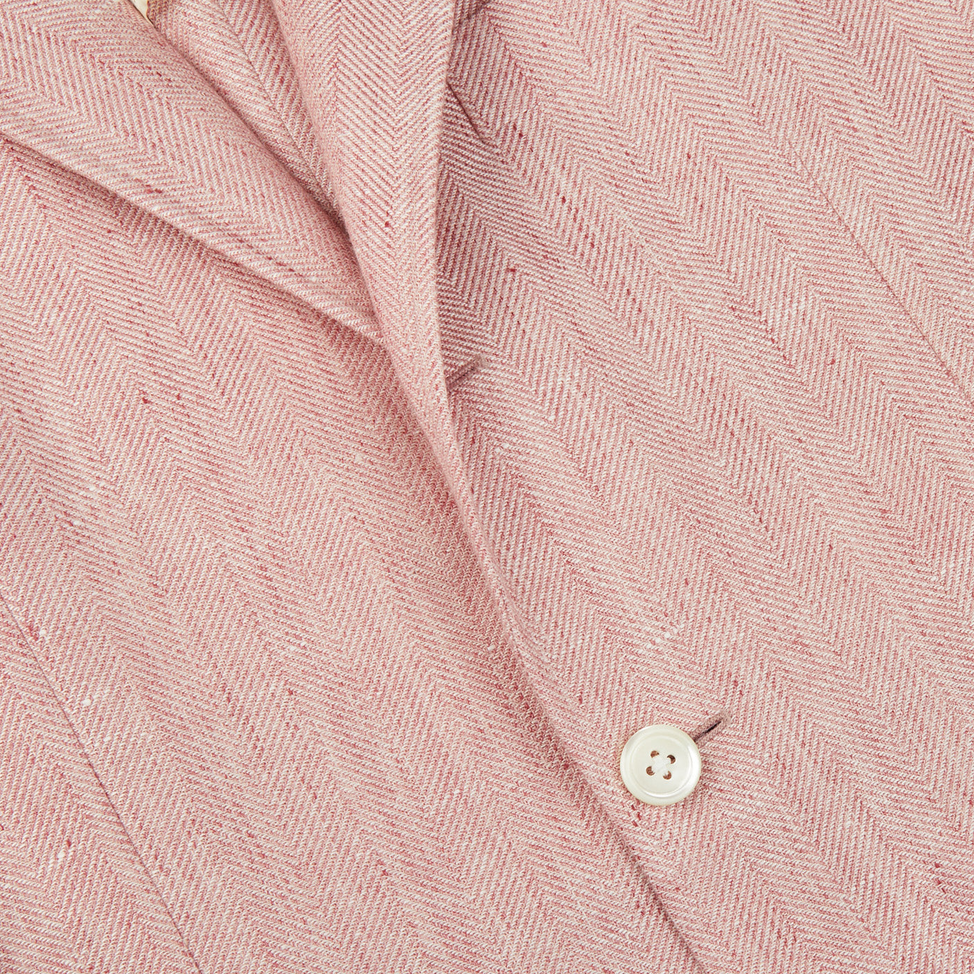 Ring Jacket Pink Herringbone Wool Linen Blazer Closed