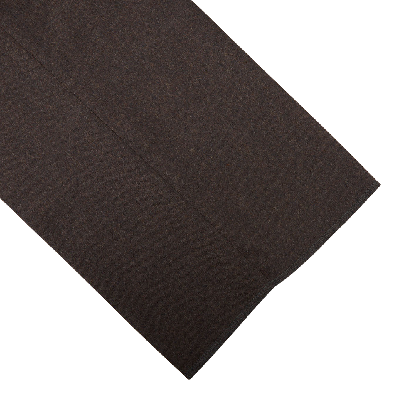 A Dark Brown Wool Flannel DB Suit by Ring Jacket on a white background.