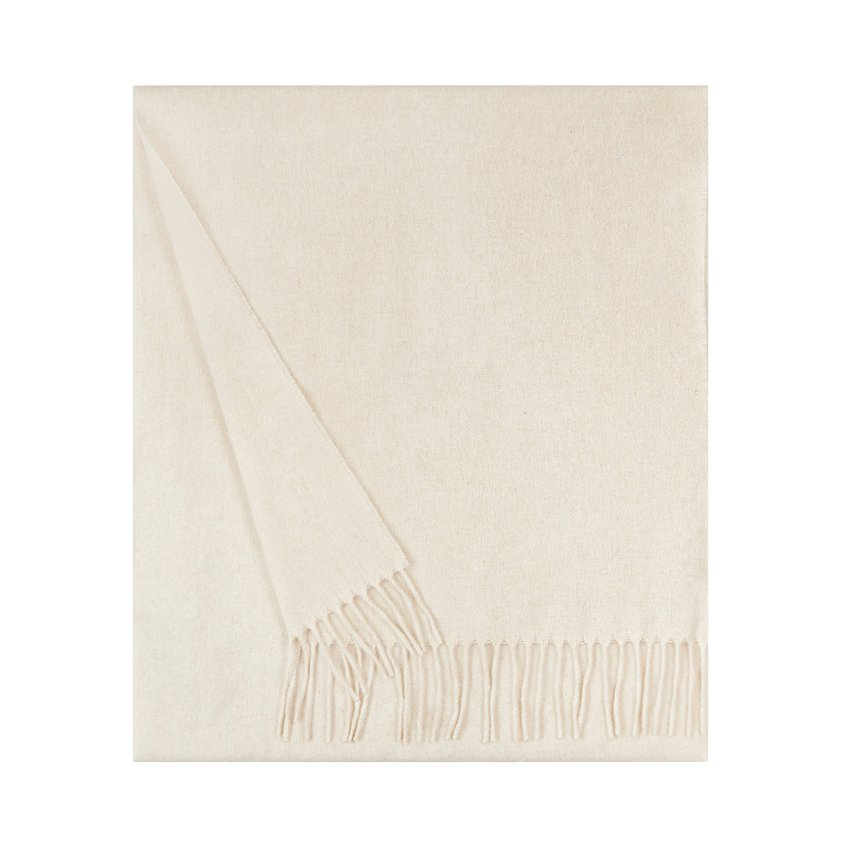 Cream Pure Cashmere Scarf