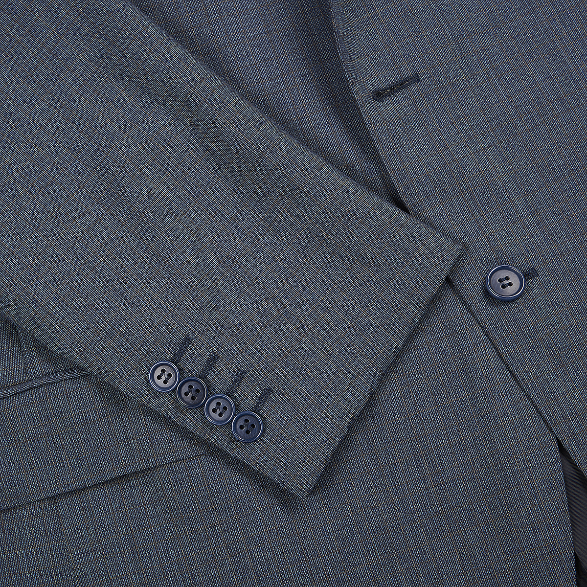 Blue Texture Design Wool Suit