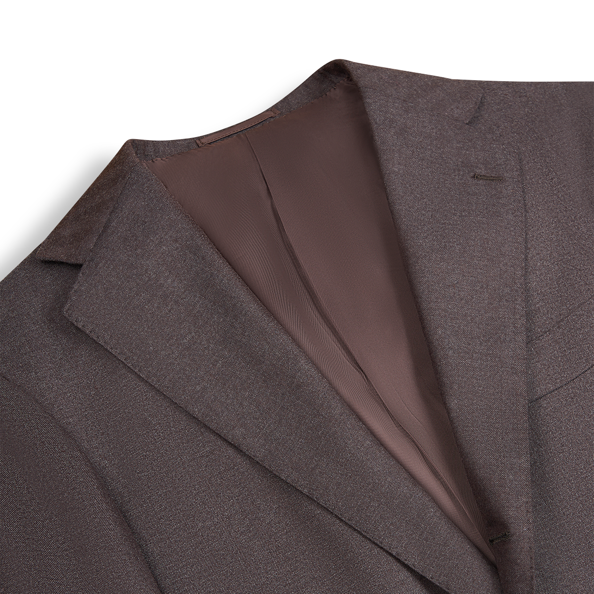 Grey/Brown Wool Herringbone Suit
