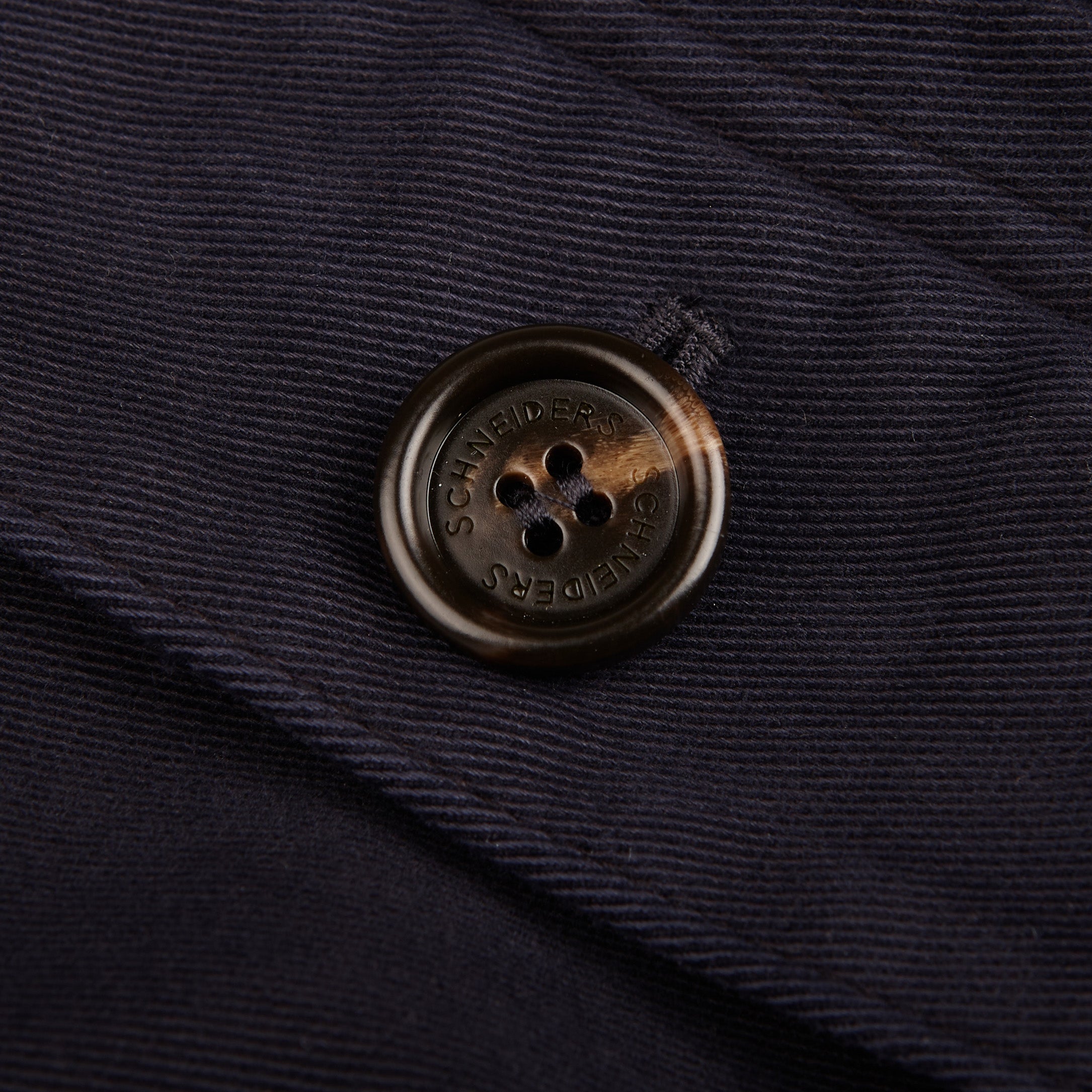 Schneiders Navy Blue Dyed Cotton Fur Lined Jacket Button