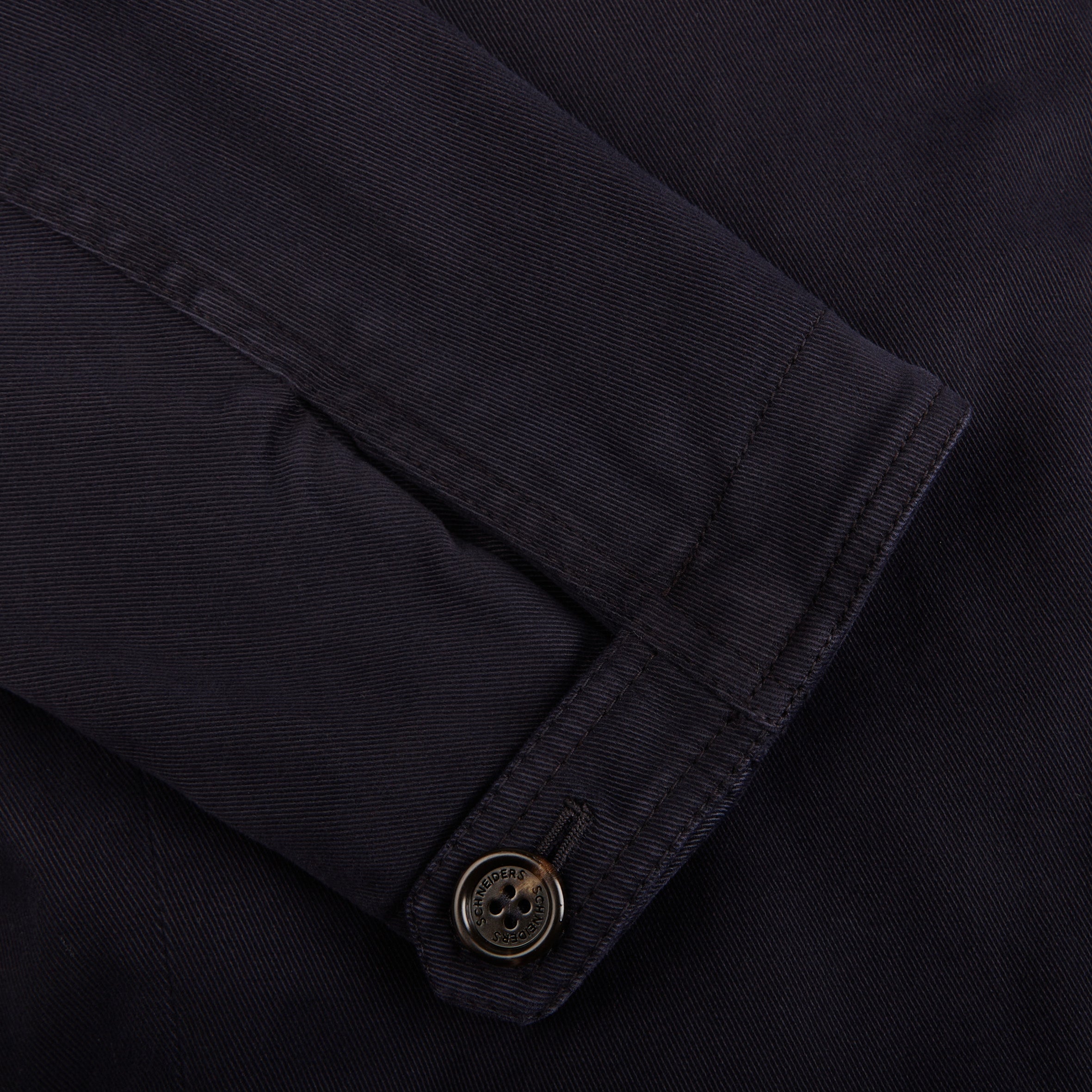 Schneiders Navy Blue Dyed Cotton Fur Lined Jacket Cuff