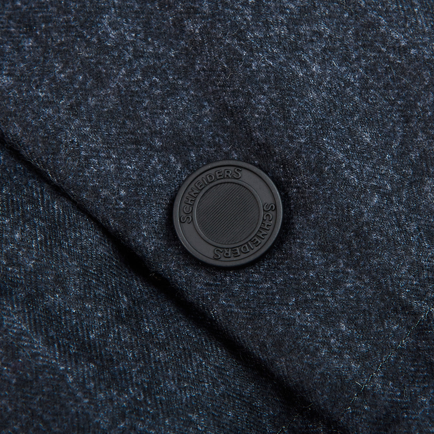 Schneiders Navy Melange Technical Micro Down Jacket Button