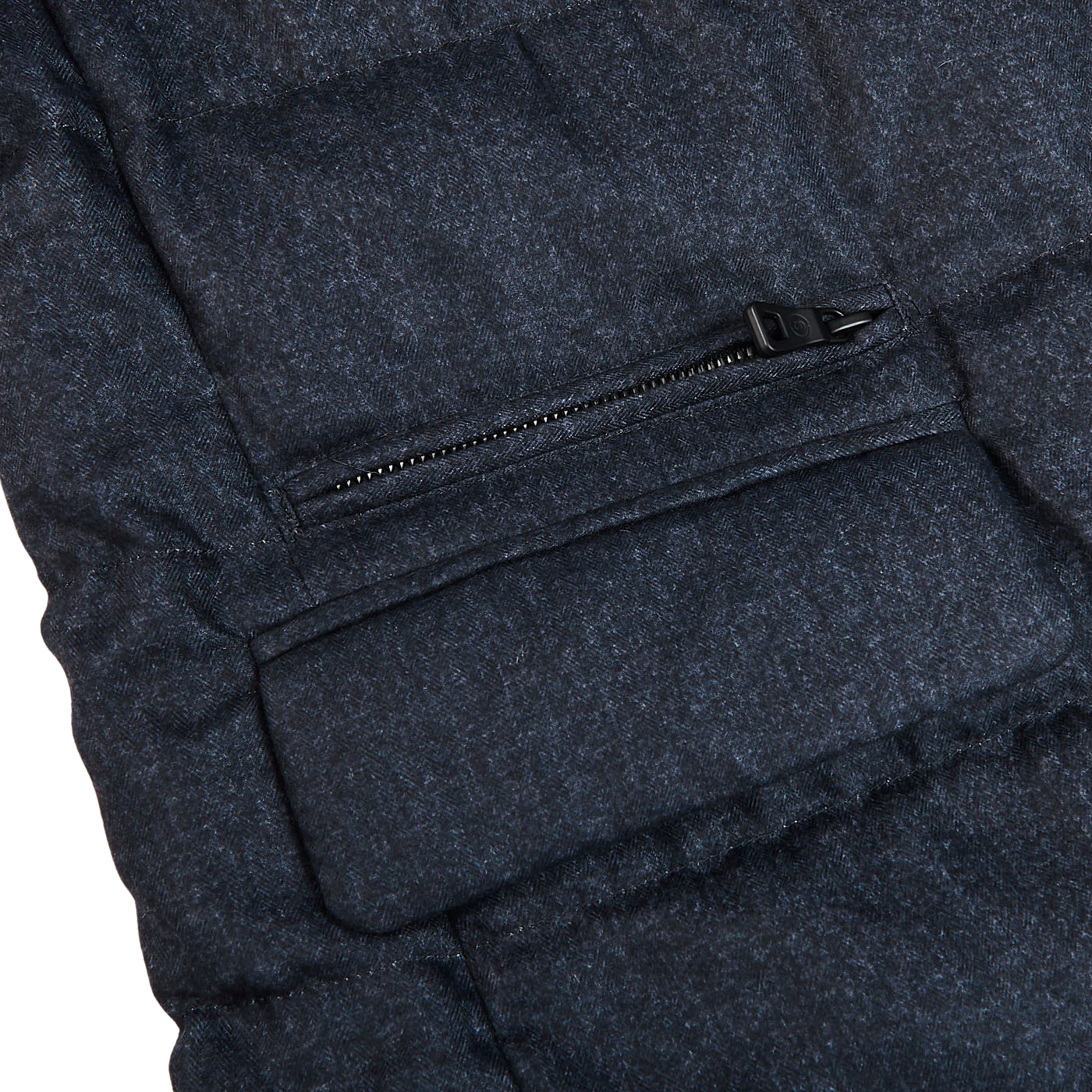 Schnieders Navy Melange Technical Micro Down Jacket Pocket