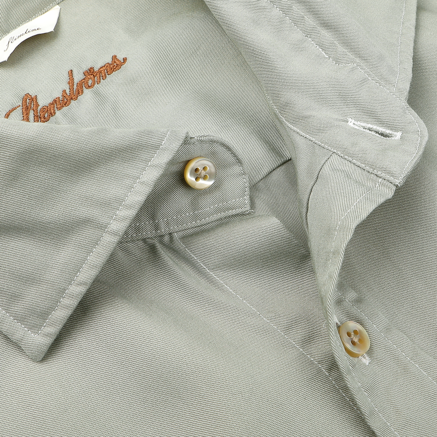 Pale Green Lyocell Slimline Shirt