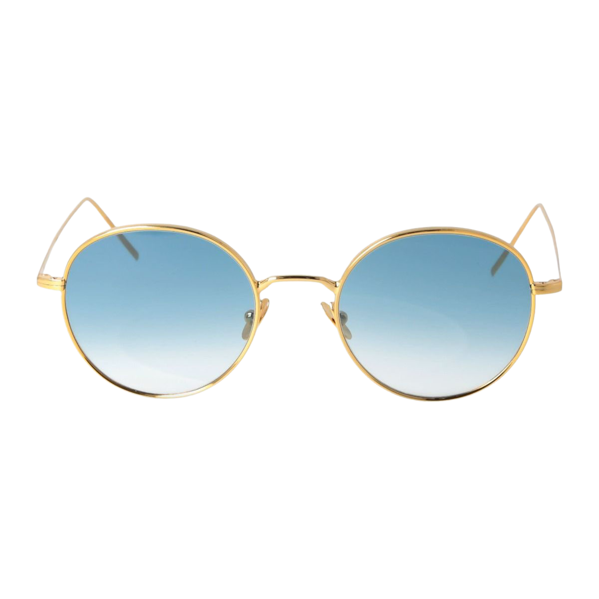 The Bespoke Dudes Ulster 24K Gold Gradient Blue Lenses 50mm Front.