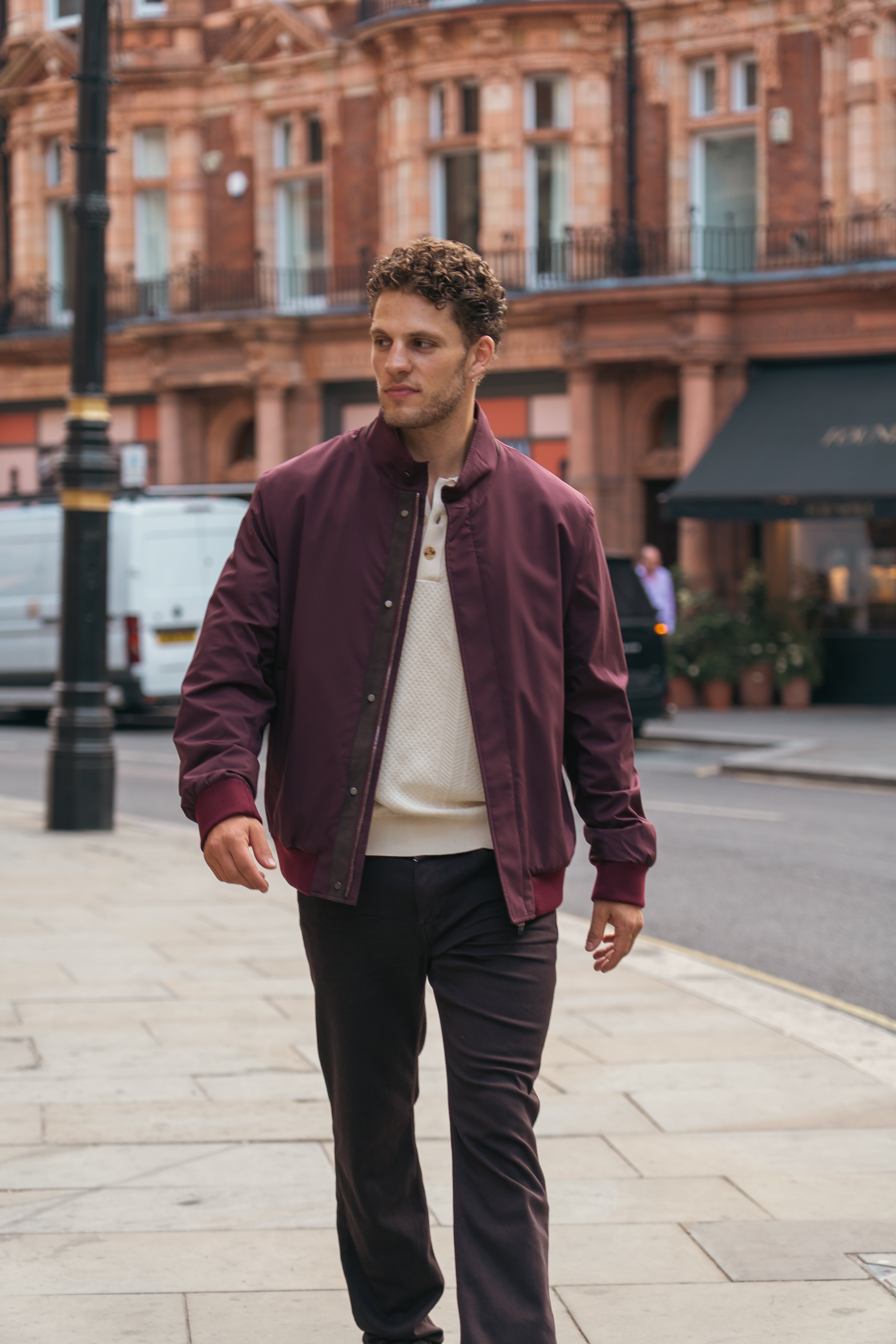 Burgundy Nylon Lined Pontaccio Blouson