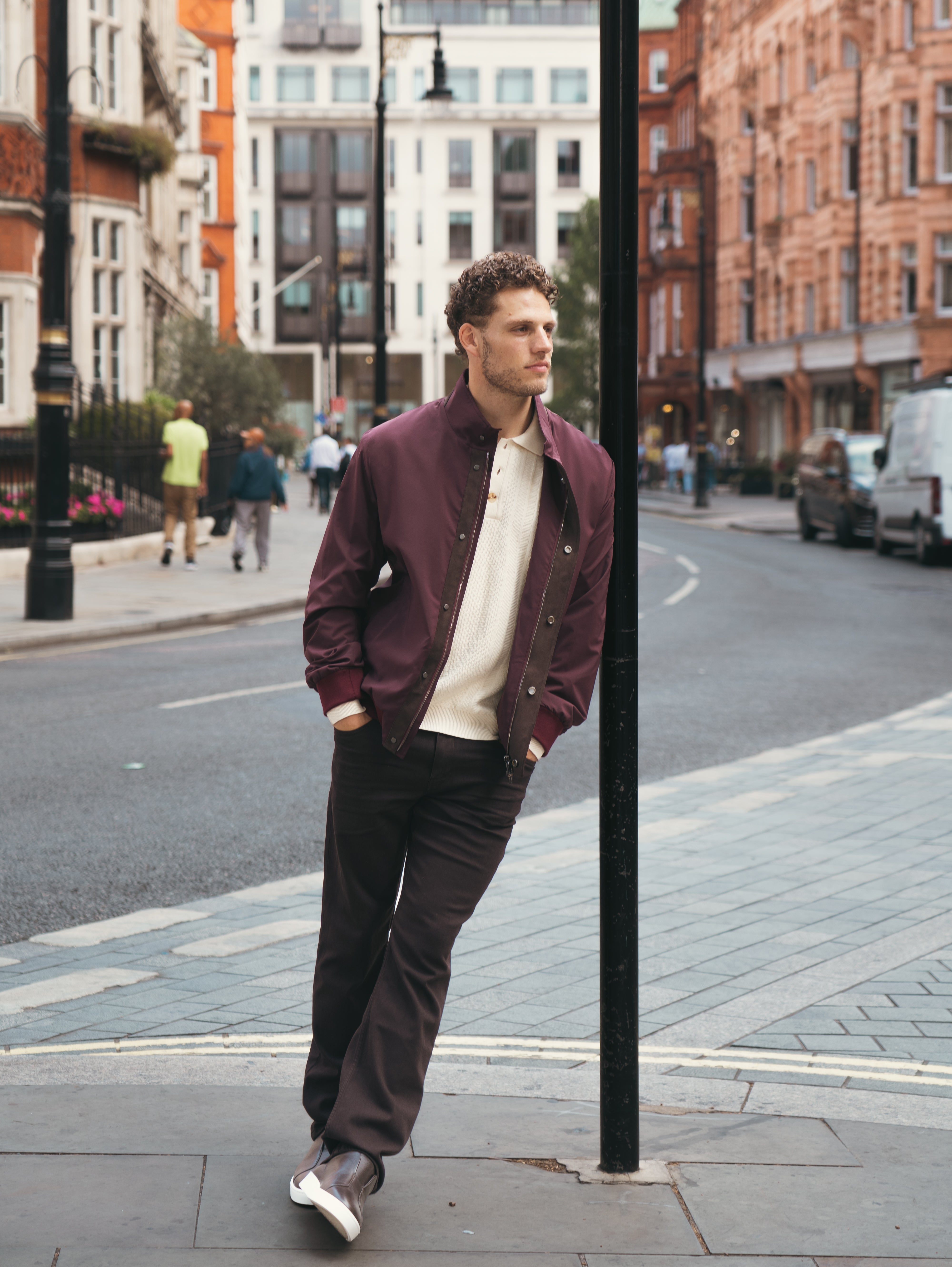 Burgundy Nylon Lined Pontaccio Blouson
