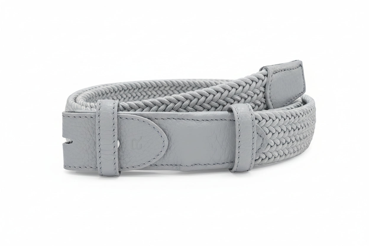 Grey Stretch Weave Belt