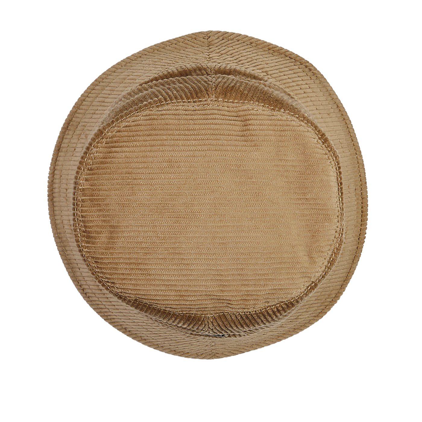 Wigéns Camel Beige Cotton Corduroy Bucket Hat Top