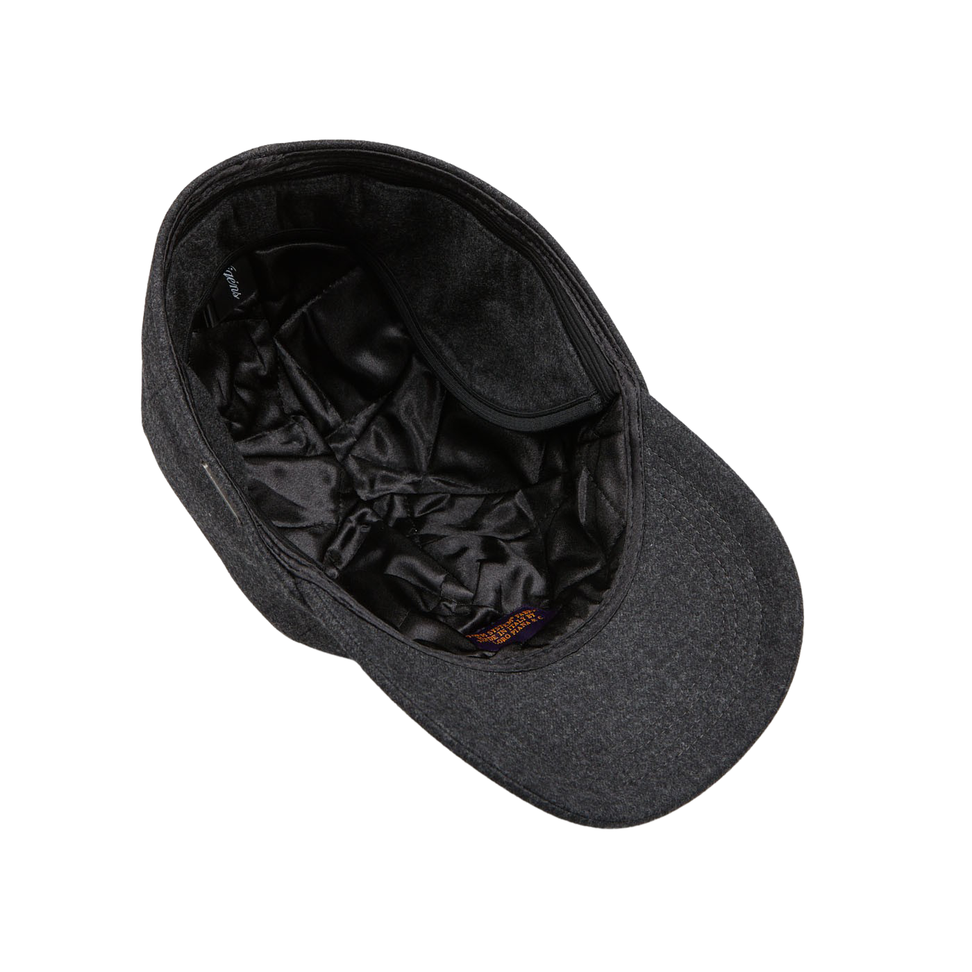 A Grey Loro Piana Wool Cashmere Baseball Cap with a black lining, made by Wigéns.