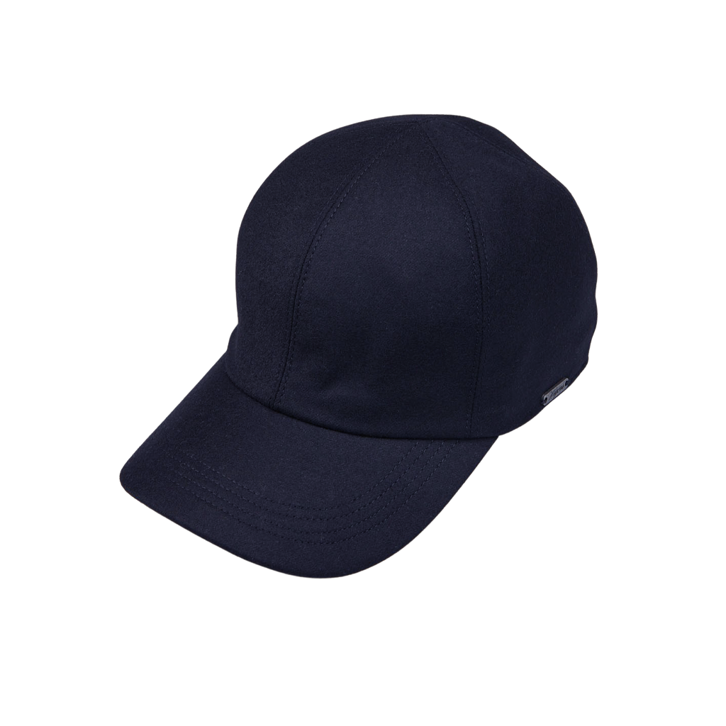 Wigéns Navy Loro Piana Wool Cashmere Baseball Cap Feature
