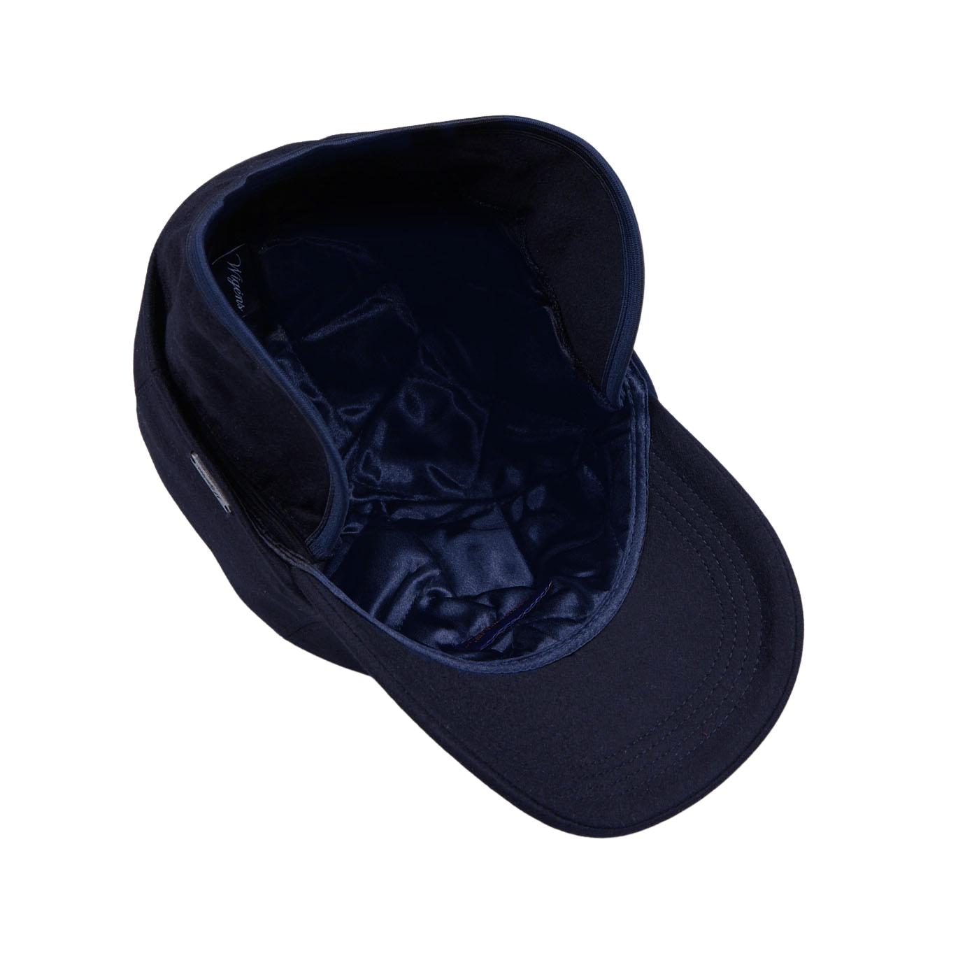 Wigéns Navy Loro Piana Wool Cashmere Baseball Cap Flaps