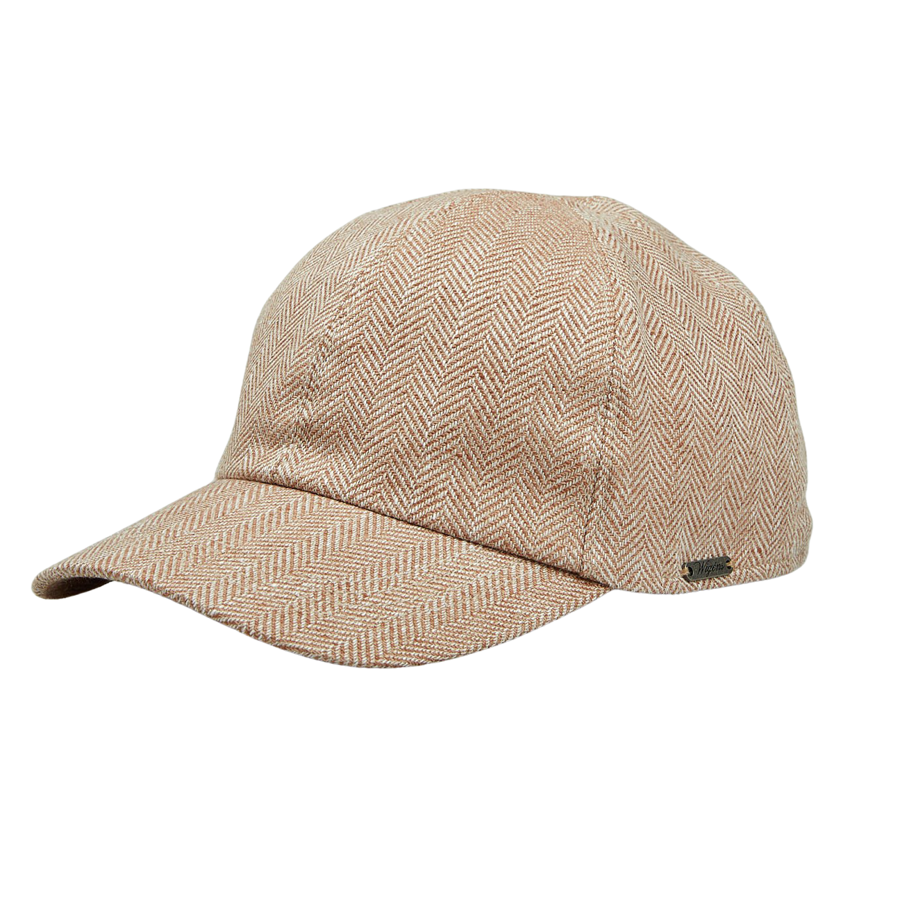 The Wigéns Beige Herringbone Zegna Wool Linen Silk Baseball Cap.