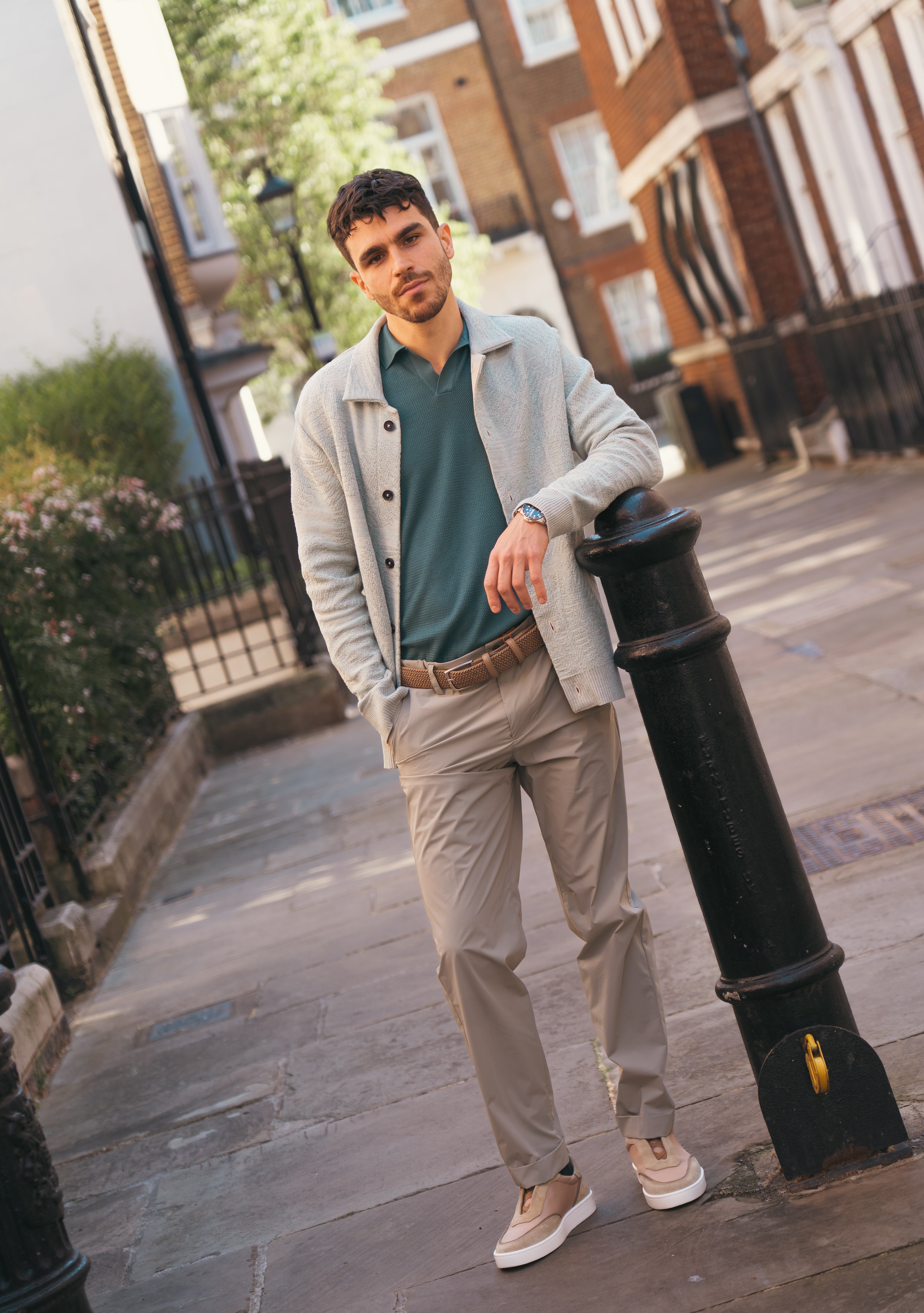 Sage Green Bi-Stretch Technical Trousers
