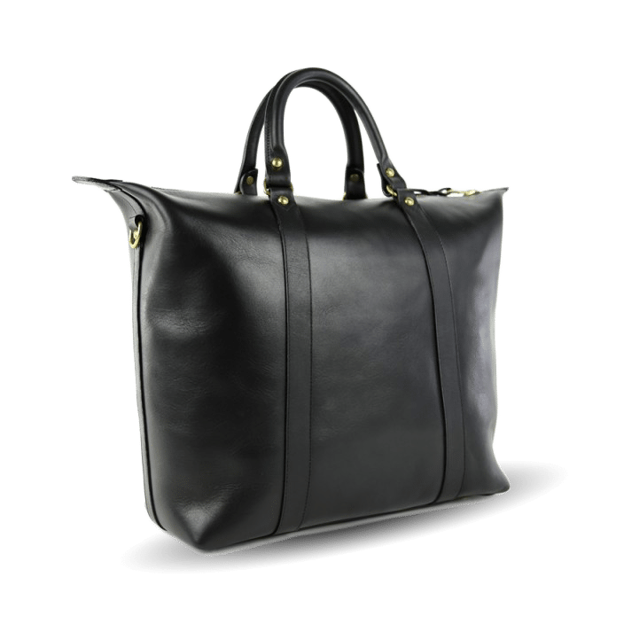 frank clegg black zipper tote bag diagonal