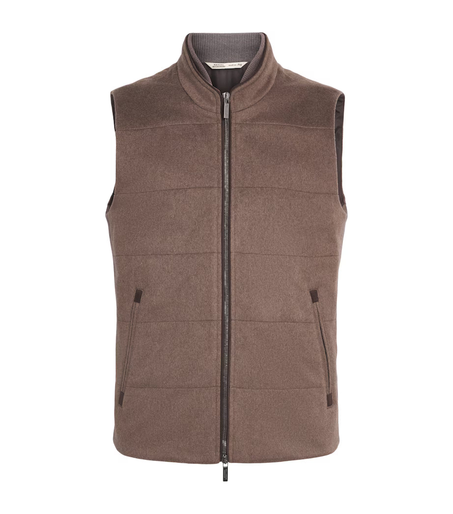 Brown Cashmere Arena Gilet