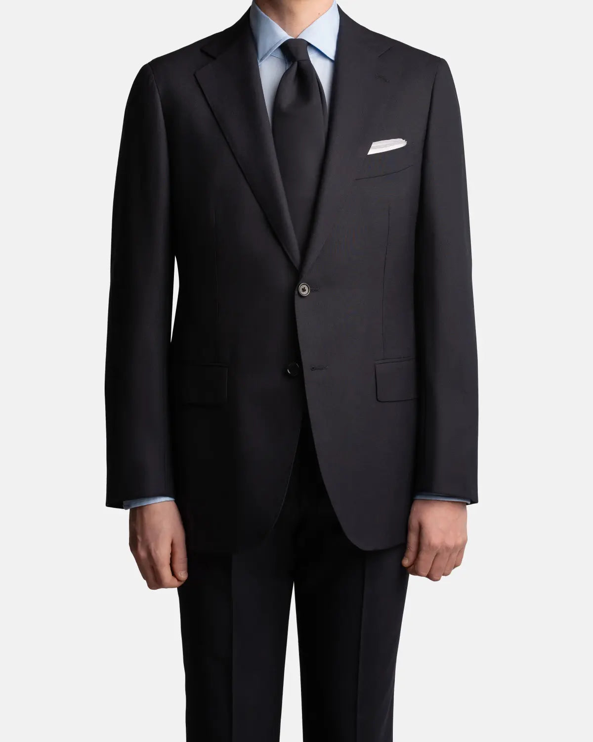 Navy Blue Twist Wool Jacket (Matching Trousers)
