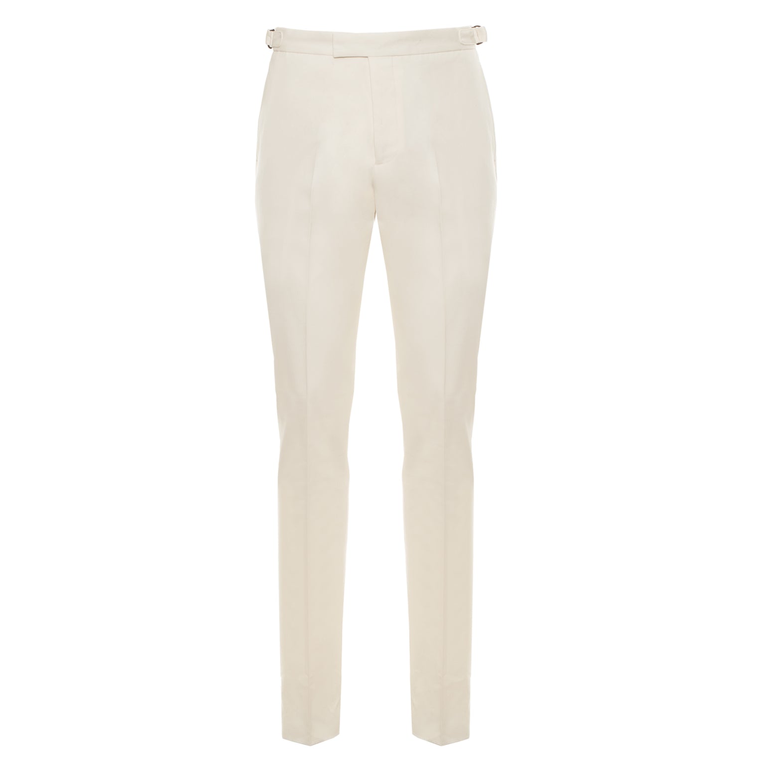 Cream White Cotton Drill Riviera Trousers